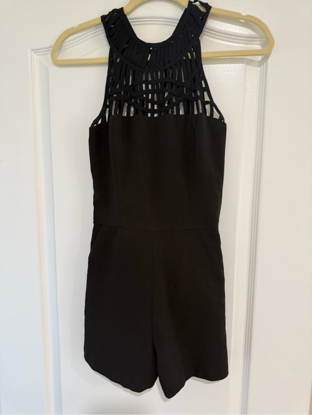 Black Women's Halter Romper Skort